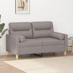 vidaXL Canapé 2 places avec oreillers décoratifs taupe, Verzenden, Neuf