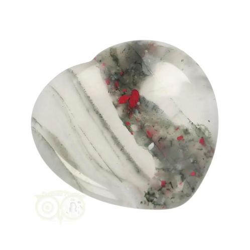 Drakenbloed Jaspis  hart worry stone ( Zorgen steen ) Nr 12, Bijoux, Sacs & Beauté, Pierres précieuses, Envoi