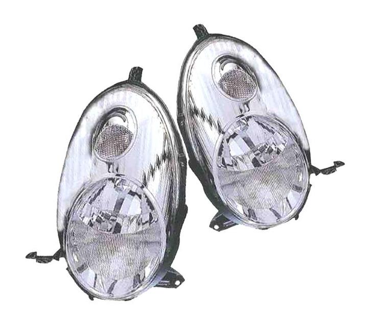PHARES POUR NISSAN MICRA K12 03-07 FOND CHROMÉ, Auto-onderdelen, Verlichting, Verzenden