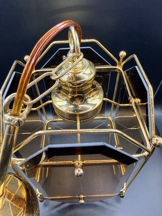 Lamp - Kristal - Vintage messing kristal, Antiek en Kunst, Curiosa en Brocante