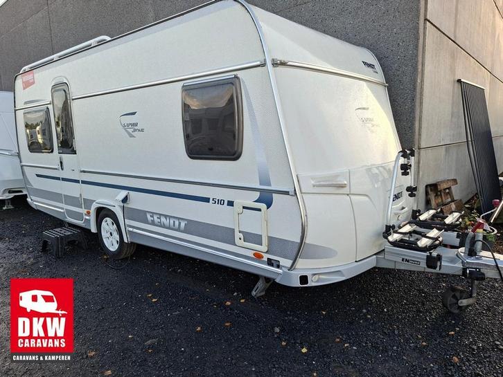 FENDT Saphir Style 510 TFB, Caravans en Kamperen, Caravans, 1000 - 1250 kg, Fietsenrek, Kachel, Koelkast, Lichtmetalen velgen