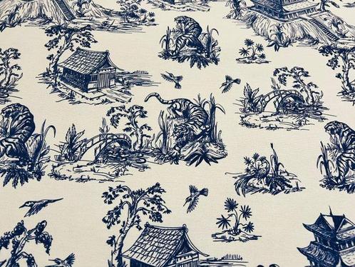 Tissu dameublement exclusif en coton : un chef-dœuvre du, Antiek en Kunst, Antiek | Tapijten, Tafelkleden en Textiel