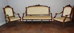 Zitgroep (3) - en cabriolet - Walnoot, Beuken, Antiquités & Art