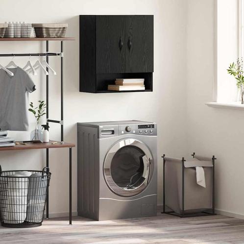 vidaXL Wandkast Zwart eiken 60 x 31 x 70 cm Bewerkt hout, Huis en Inrichting, Kasten | Overige, Nieuw, Verzenden