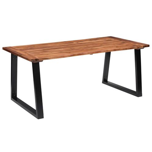 vidaXL Eettafel 180x90cm massief acaciahout, Maison & Meubles, Tables | Tables à manger, Envoi