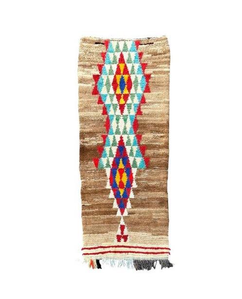 Boho Chic Wol Marokkaans Berber tapijt - Vloerkleed - 210 cm, Huis en Inrichting, Stoffering | Tapijten en Vloerkleden