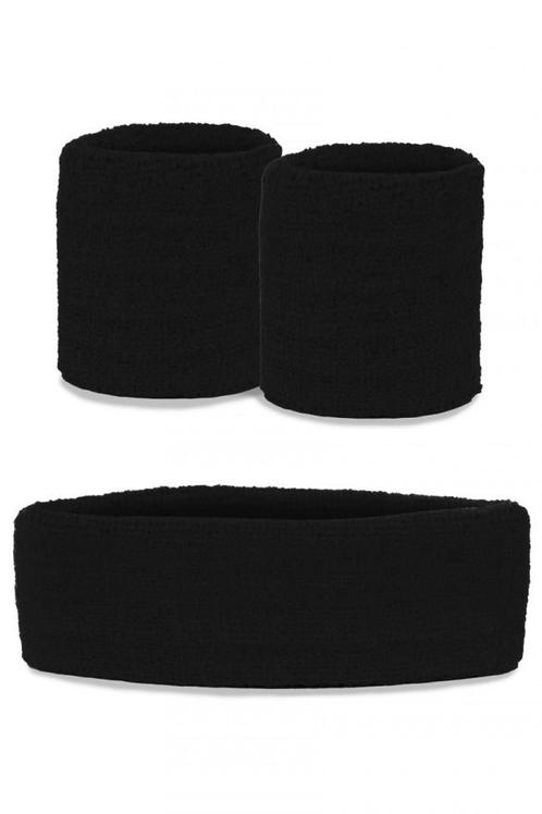 Kind Zweetbandjes Set Zwart Kinder Hoofdband Polsbandjes Zwa, Kleding | Dames, Carnavalskleding en Feestkleding, Nieuw, Ophalen of Verzenden
