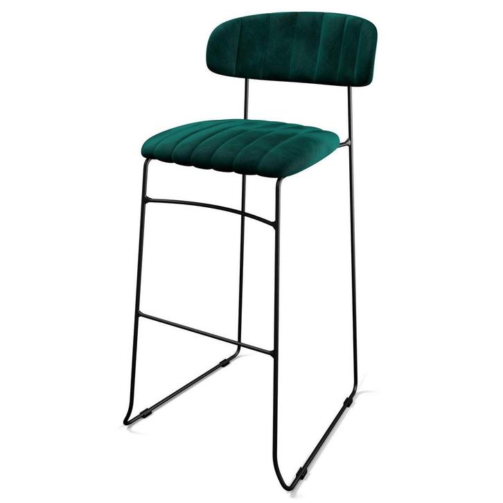 Barkruk Mundo | Brandvertragend | Groen | Velours |, Zakelijke goederen, Horeca | Keukenapparatuur, Nieuw in verpakking, Verzenden