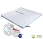 Topper NASA de luxe - TENCELL- Split - 140/190, Huis en Inrichting, Slaapkamer | Beddengoed, Nieuw, Wit