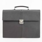 Gianni Versace - Vintage Structured Leather Briefcase – Dark, Nieuw