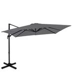 Parasol Pisogne 300x300cm – Zweefparasol | Grijs, Tuin en Terras, Verzenden, Nieuw