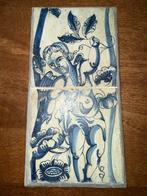 Tegel (2) - engel - Delft, Plateelbakkerij - 1700-1750 -, Antiek en Kunst