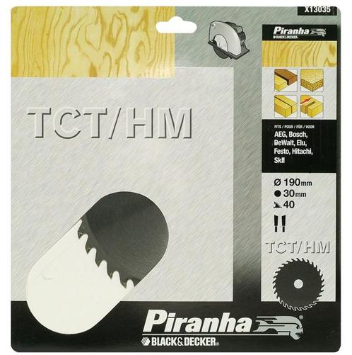 Piranha – Cirkelzaagblad – TCT/HM – 190x30mm (40) –, Bricolage & Construction, Outillage | Scies mécaniques, Envoi