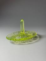 Brockwitz glasfabrik - Dienblad - ringhouder - Uraniumglas -, Antiek en Kunst