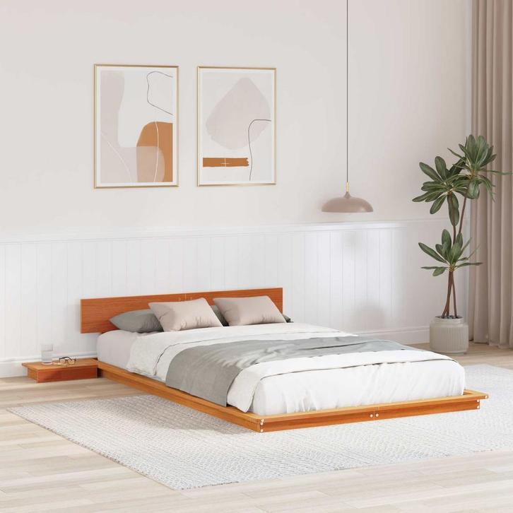 vidaXL Bedframe Bruin 120 x 200 cm Hout, Huis en Inrichting, Slaapkamer | Bedden, Nieuw, Verzenden