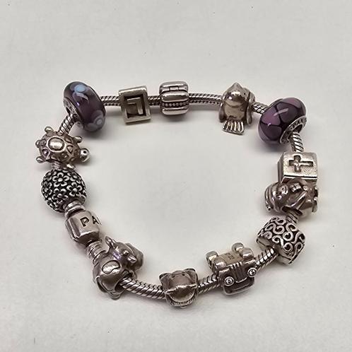 Pandora Armband met 13 Bedels | Nette staat, Handtassen en Accessoires, Armbanden, Nieuw, Ophalen of Verzenden