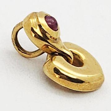 Pendentif - 18 carats Or jaune - 0.05ct. tw. Rubis beschikbaar voor biedingen