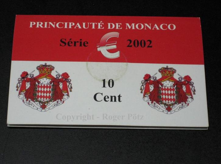 Monaco 10 Cent 2002 im limitierten Originalfolder nur 100..., Postzegels en Munten, Munten | Europa | Euromunten, België, Verzenden