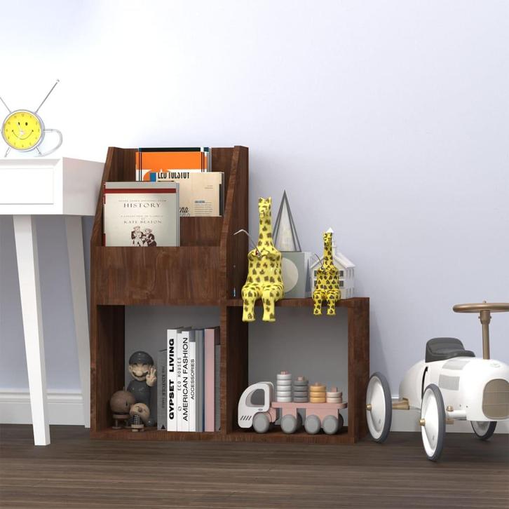 vidaXL Kindertijdschriftenrek 71x30x78,5 cm bewerkt hout, Maison & Meubles, Accessoires pour la Maison | Porte-journaux & Porte-revues