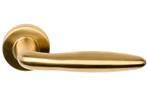 Deurklink BASICS LBXVIIIH op ronde rozet PVD mat goud, Nieuw, Overige materialen, Klink of Kruk