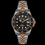 Ublast - Automatic Diver GMT - UBDGMJ40BGB - Steel & Rose, Handtassen en Accessoires, Horloges | Heren, Nieuw