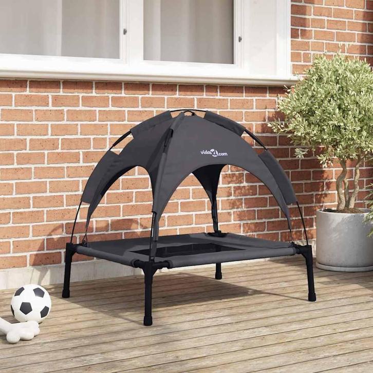 vidaXL Hondenbed Zwart m Staal, Dieren en Toebehoren, Honden-accessoires, Nieuw, Verzenden