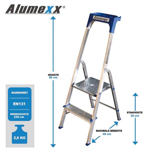 Alumexx ECO huishoudtrap, Doe-het-zelf en Bouw, Ladders en Trappen, Verzenden