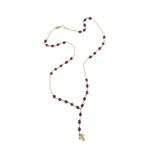 Collier - 18 carats Or jaune - Grenat - Marque : Grizzly, Nieuw