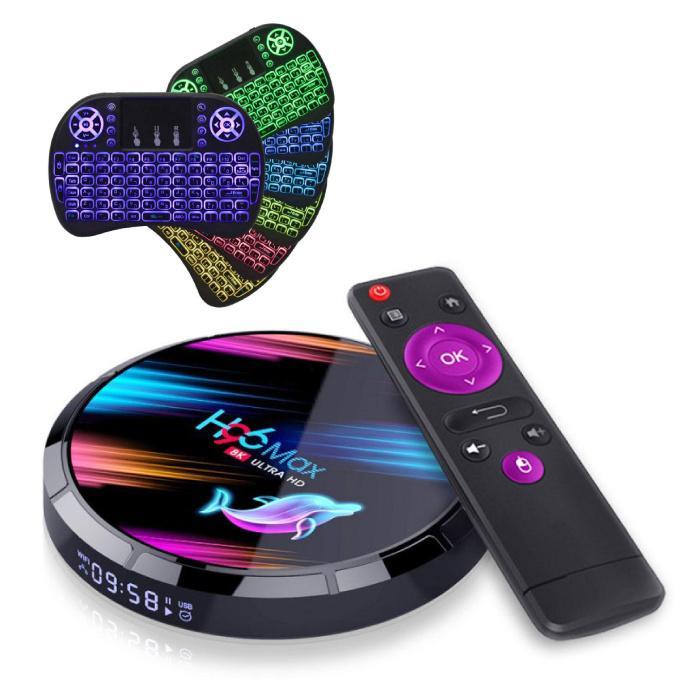 H96 Max 8K TV Box Mediaspeler Android Kodi - 4GB RAM - 128GB, Audio, Tv en Foto, Televisie-accessoires, Nieuw, Verzenden