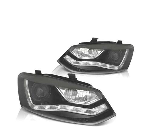 PHARES VOLKSWAGEN VW POLO 6R 10-14 FEUX DE JOUR FOND NOIR, Auto-onderdelen, Verlichting, Verzenden