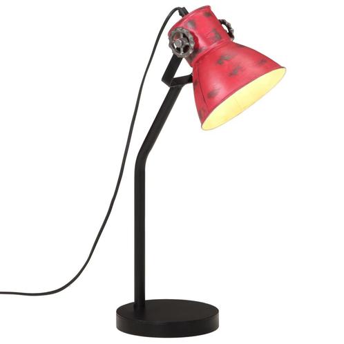 vidaXL Bureaulamp 25 W E27 17x17x60 cm verweerd rood, Huis en Inrichting, Lampen | Overige, Nieuw, Verzenden
