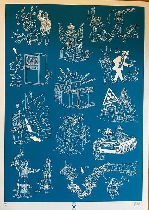 Exem - Tiens ta garde, Tintin !, Antiek en Kunst, Antiek | Overige Antiek