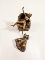 Fritz Bermann - Sculpture, Femme frivole érotique - 8 cm -