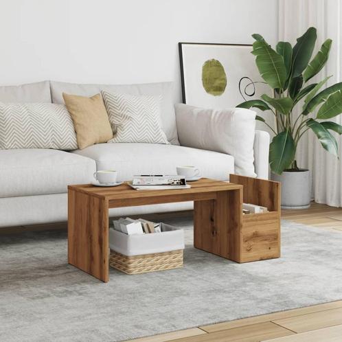 vidaXL Salontafel 90x45x35 cm bewerkt hout artisan, Huis en Inrichting, Tafels | Salontafels, Nieuw, Verzenden