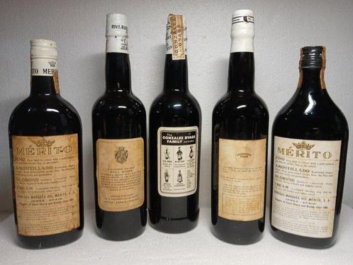Mixed Sherry Incl: Mérito, Riva Rubio, Gonzales Byass,, Verzamelen, Wijnen