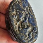 Aziatisch of Grieks Lapis Lazuli Godheid op Paard
