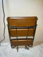 Chariot de service - Bois, Chrome - Design pliable