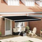 vidaXL Inklapbare Luifel 400 × 350 cm Zwart, Tuin en Terras, Zonneschermen, Verzenden, Nieuw