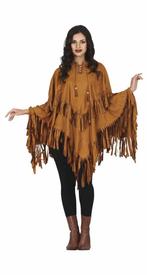 Poncho Dames Bruin M, Verzenden