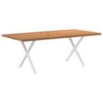 vidaXL Eettafel rechthoekig 200x100x74 cm massief eikenhout, Huis en Inrichting, Tafels | Eettafels, Verzenden, Nieuw