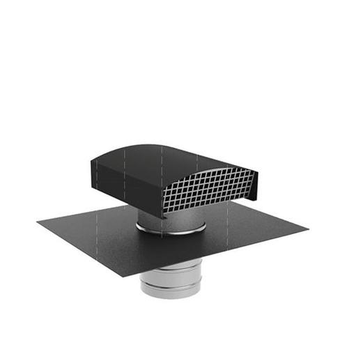 Ongeïsoleerde dakdoorvoer 125 mm met indekstuk | Ubvent | An, Doe-het-zelf en Bouw, Ventilatie en Afzuiging, Verzenden