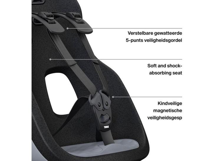 Thule Yepp Nexxt 2 - Fietszitje - Lichtgewicht en veilig -, Fietsen en Brommers, Fietsaccessoires | Fietsstoeltjes, Zo goed als nieuw