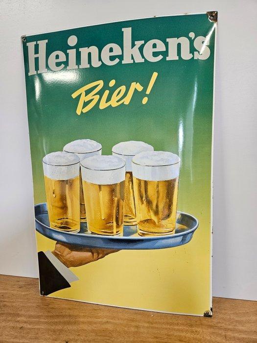 Emaillebord Heineken Bier - Emaille bord - Emaille, Antiek en Kunst, Antiek | Wandborden en Tegels
