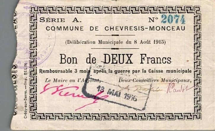 France Komitat 02270 – Chevresis-monceau – 2 Francs Guts, Timbres & Monnaies, Monnaies | Pays-Bas, Envoi