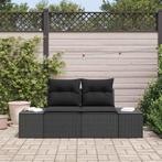 vidaXL Tuin Sofa met kussen Zwart 123 x 62 x 69cm poly, Verzenden, Nieuw