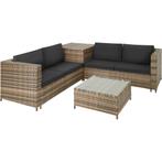 tectake Wicker lounge Siena - natuur/donkergrijs, Tuin en Terras, Verzenden, Nieuw