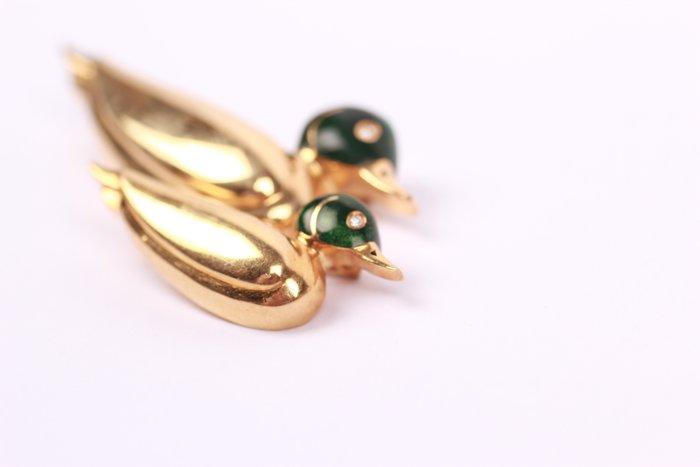 2-delige sieradenset - 18 karaat Geel goud, Handtassen en Accessoires, Antieke sieraden