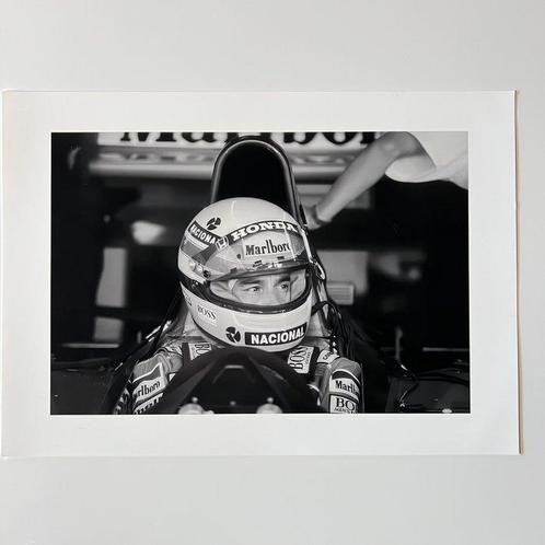 Ayrton Senna -1991- Uk GP - Fine Art Photographie - XL 42x30, Verzamelen, Automerken, Motoren en Formule 1
