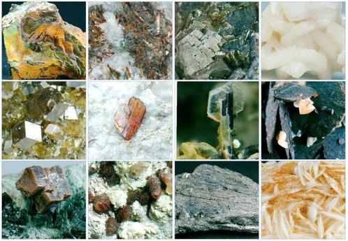 Lotto 12 verzamelmineralen Kristallen op matrix- 3525 g -, Verzamelen, Mineralen en Fossielen