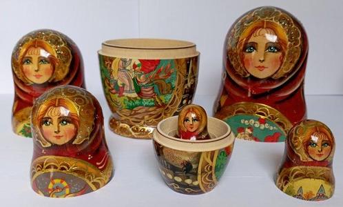 Artesanía Soviética  - Pop Antigua Matrioshka - 1950-1960 -, Antiquités & Art, Antiquités | Jouets